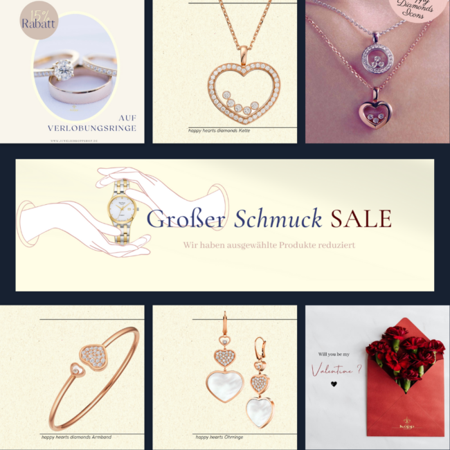 Grafikdesign für Juwelier (Newsletter + website + Social Media)