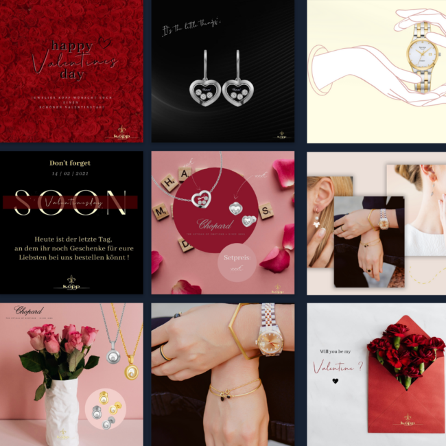 Social Media Postings für Juwelier